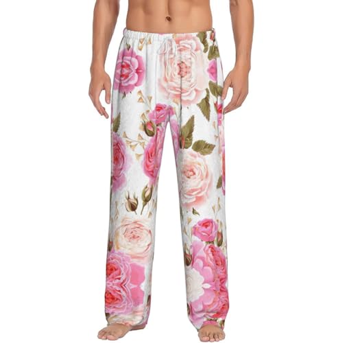 Pantalon de pyjama flanelle homme avec poches fonctionnelles et taille souple