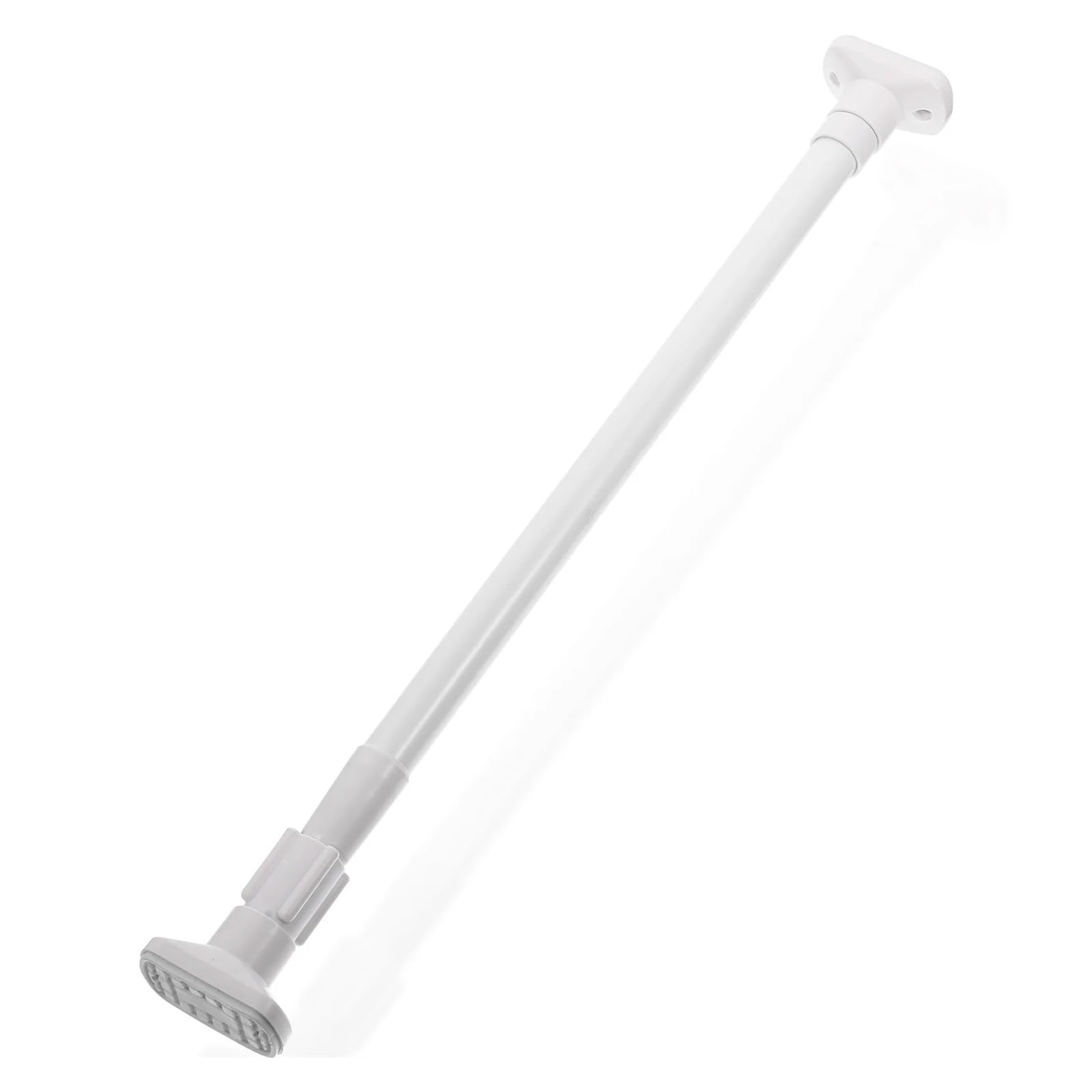 Telescopic Clothes Rail Shower Extendable Bar Closet Curtain Salon Rod Bathroom Door Pole for Curtains Wardrobe for Wardrobe and Cloakroom(White)