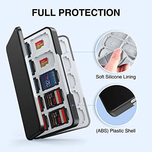 Heiying Sd Card Holder For Memory Sd Card And Micro Sd Card, Portable Sd Sdhc Sdxc Micro Sd Card Holder Case With 40 Sd Cards Slots & 40 Micro Sd Cards Slots. #TOP3