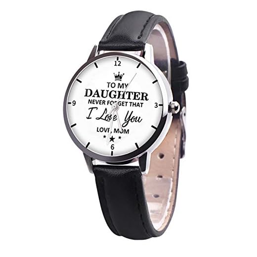 Taloit Armbandsur för kvinnor, till min dotter personlig klocka kvarts med fuskläderrem present från mamma