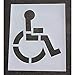 RAE Pavement Stencil,48 in,Handicap,1/16, Clear