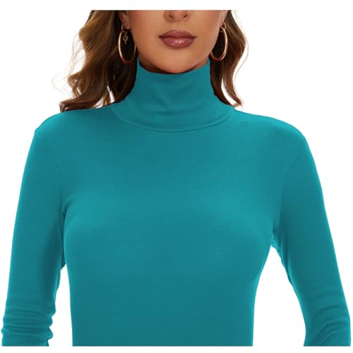 Image of Ribbed Turtleneck Dress Long Sleeve Sexy Bodycon Dresses