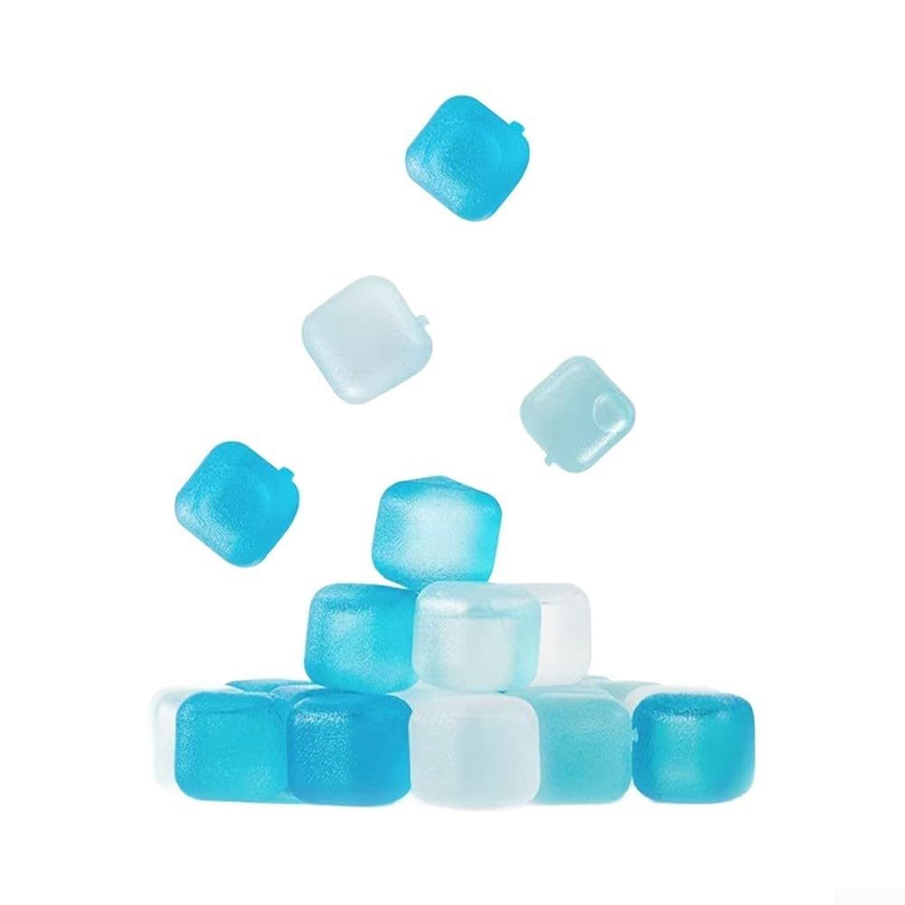 Cubitos de hielo de plástico negro, 100 unidades, resistentes, duraderos