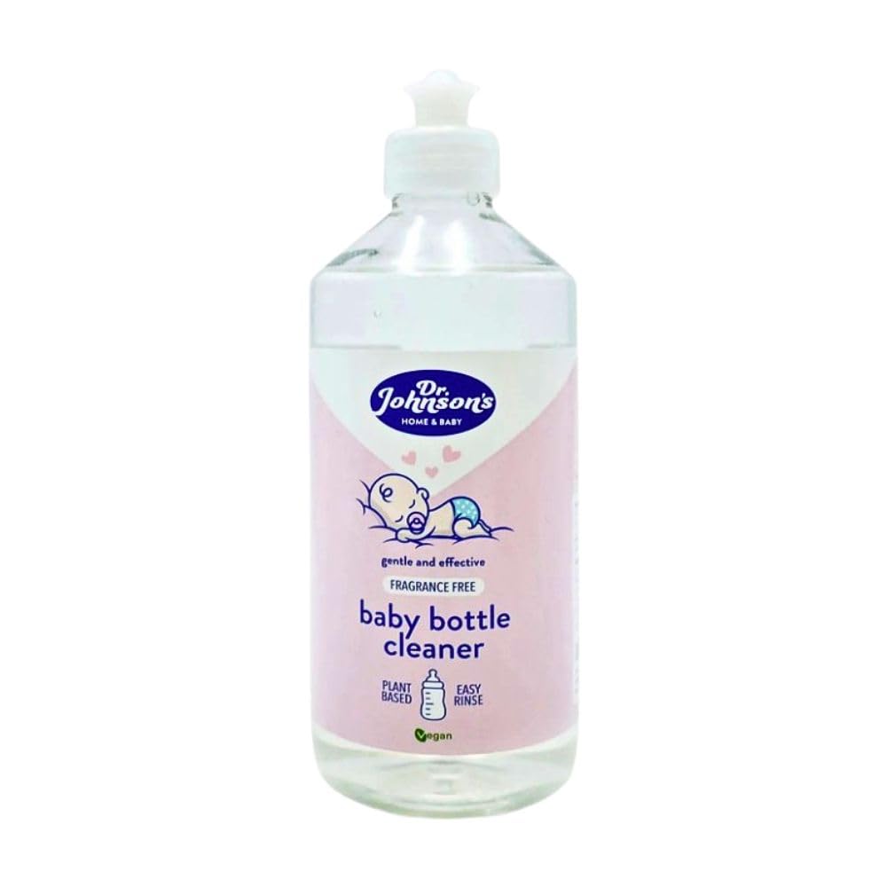 Dr Johnson Baby Bottle Cleaner 500ml x 1, Plant Based Cleaning Gel - Fragrance Free Liquid with Welari Thank You Card | (1 Pack)