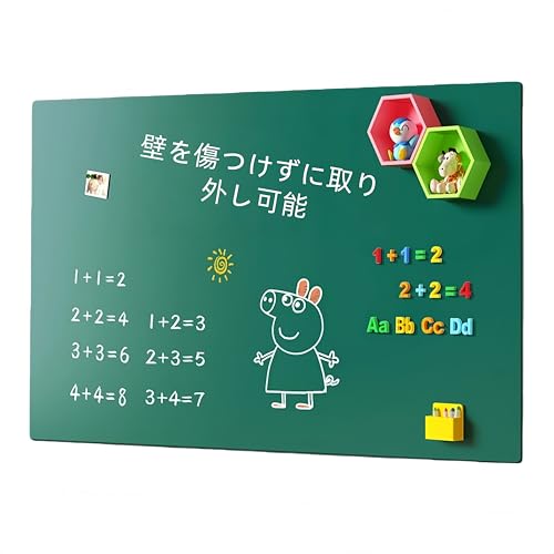 Lopres ホワイトボードシート ホワイトボード マグネットシート 黒板 磁石がくっつく 貼り付け 無地薄型ボード 伝言 子供 落書き オフィス 学校用 家用 部屋 会議室 (グリーン(ギフトパッケージを送る),60*150cm)