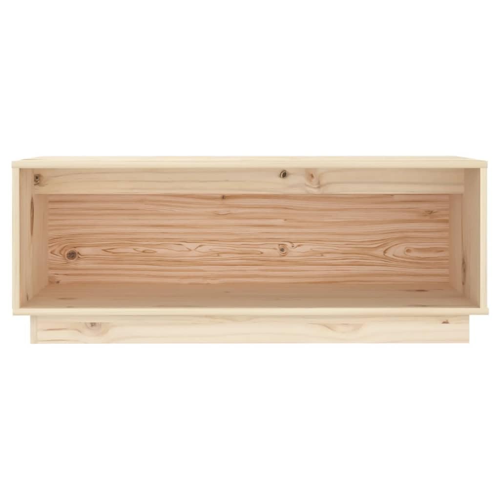 Mobile Porta TV in Legno Massello di Pino 90x35x35 cm con Ampio Scomparto e Ripiano Robusto per Soggiorno, Tavolino, Supporto per Televisore, Consolle e Scaffale