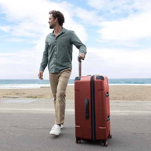 Image of Traveler's Choice Maxporter II Polycarbonate Hardside Trunk with Spinner Wheels, Red, 31-Inch Large Trunk