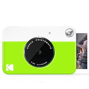 KODAK Printomatic Digital Instant Print Camera – Full Color Prints On ZINK 2×3″ Sticky-Backed Photo Paper (Green) Print Memories Instantly