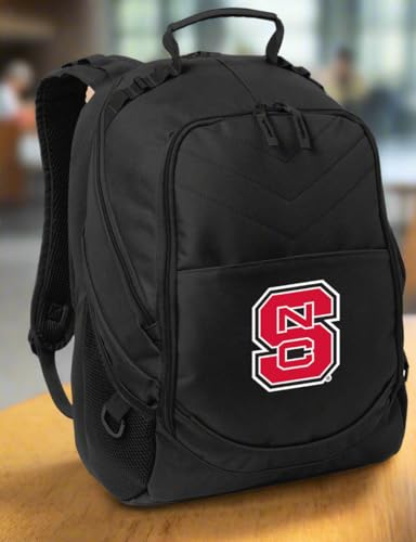 Image of Broad Bay NC State Backpack | Official NC State Wolfpack Logo, Padded Laptop Computer Section, Premium 600 Denier Nylon Fabric