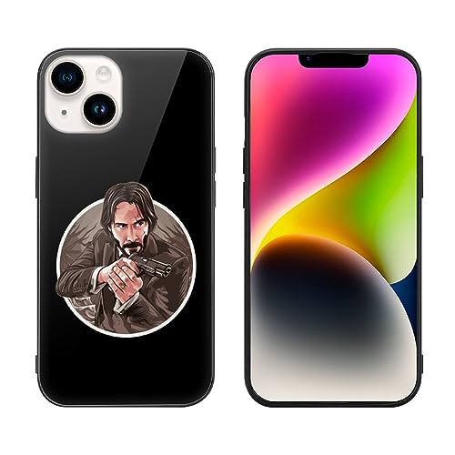 スマホケース iPhone 14 ケース ジョン・ウィック ガラスケース 携帯ケース アイフォン iPhone 14 ケース Case ワイヤレス充電対応 TPU 耐衝撃 人気