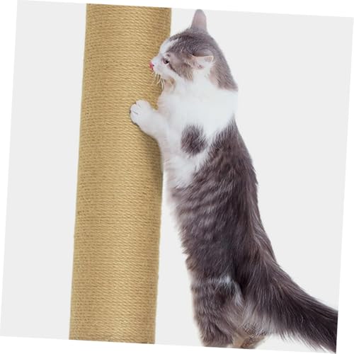 Poste Rascador de Madera para Gatos con Cuerda de Yute Natural miniatura 5