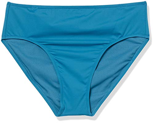 Catalina Women's Plus Size High Waist Bikini Swim Bottom Swimsuit, Blue, 2X