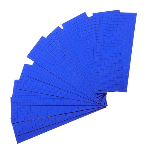 DOITOOL 6 Rollos pegatinas autoadhesivas de mosaico espejo autoadhesivo azulejo pegatinas adhesivo pared pegatinas pared calcomanías de pared de bricolaje pegatinas de pared Vidrio Blue