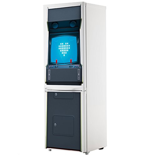 Vinilo para Frigorífico Maquina Recreativa Antigua 185 x 60 cm | Adhesivo Resistente y de Facil Aplicación | Pegatina Adhesiva Decorativa de Diseño Elegante