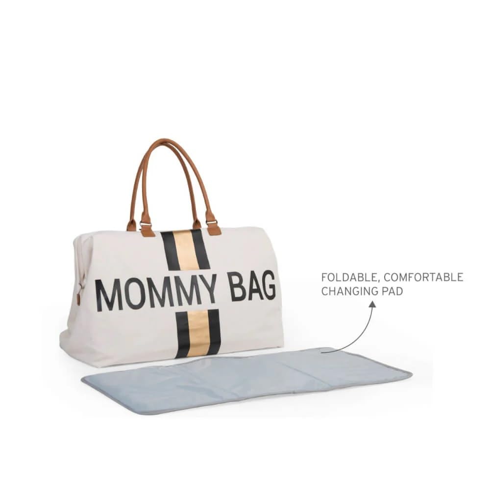 CHILDHOME, Mommy Bag, torba na pieluchy, dla kobiet w ciąży, torba podróżna, duża pojemność, mata do przewijania, regulowany pasek na ramię, przegroda, izolowana kieszeń, przejście na walizkę, czarny