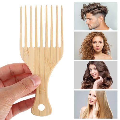 Peines de Bambú para Cabello Afro 2 piezas miniatura 5