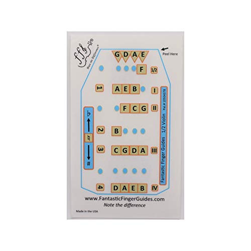 Image of Fantastic Finger Guide for Violins Adult Beginner | Stringed Musical Instruments | Fingerboard and Fretboard Stickers for Learning All Notes | Play or Fiddle (1 /2)