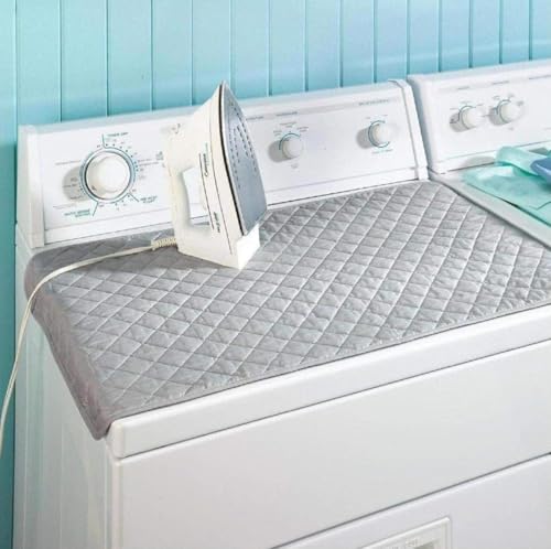 IIEPECA Portable Ironing Mat Blanket Ironing Board Replacement, Iron Board Alternative Heat Resistant Pad Iron Pad Cover Grey 33"X 18"