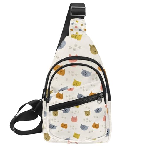 Sac à bandoulière jaune marguerite pour homme et femme sac de poitrine étanche