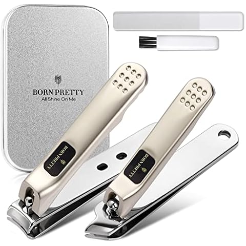 BORN PRETTY Juego de Cortaúñas de Acero Inoxidable Cover