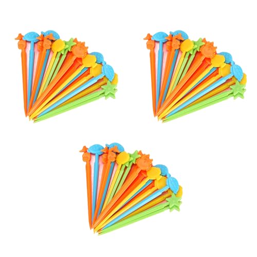 THXFUNAREA 60 Stück Tiere Obstgabeln aus Kunststoff, piekser fingerfood kinder 5 Typologie Mini Obstgabeln Kinder, Bento Box Zubehör Picks Obst Gabeln Wiederverwendbar für Lunch-Box Party