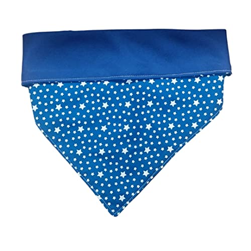 MY PET BRASIL Bandana Para Cachorro Médio Bandana Dupla Face Para Cães Bandana Para Pet Azul