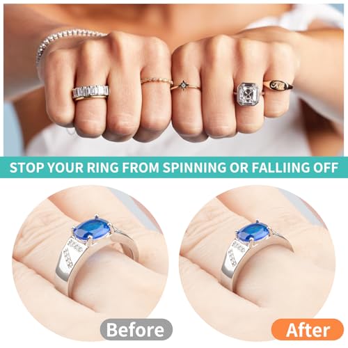Ring Sizers for Loose Rings - 12Pack, 12 Sizes, Ring Guards for Women& Men Loose Rings, Invisible Resizer Design for Spacers & Tighteners, Fits Bands Width to 1mm-8mm2