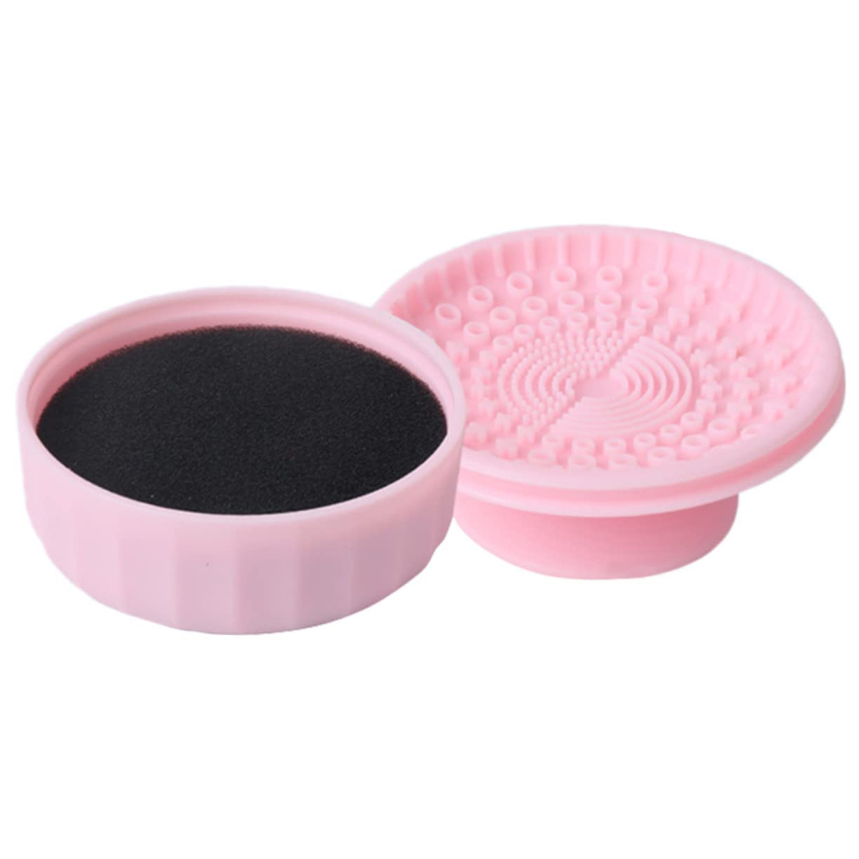 Beavorty Kit De Nettoyage De Pinceaux De Maquillage De Voyage 5 Pièces Boîte De Nettoyage De Pinceaux À Double Usage Tapis Outils De Maquillage Réutilisables