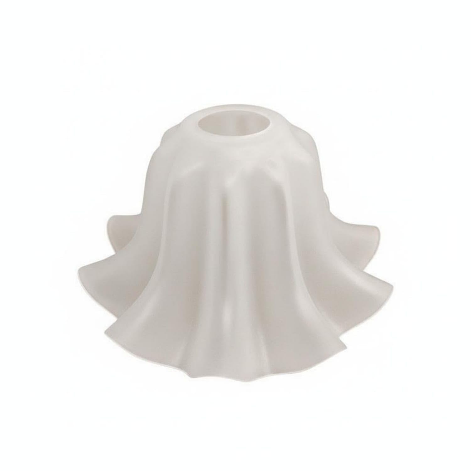 diy project lily of the valley lampshade translucent ruffled flower light shade white durable replacement shade for restaurant, bedroom, living room, 195mm