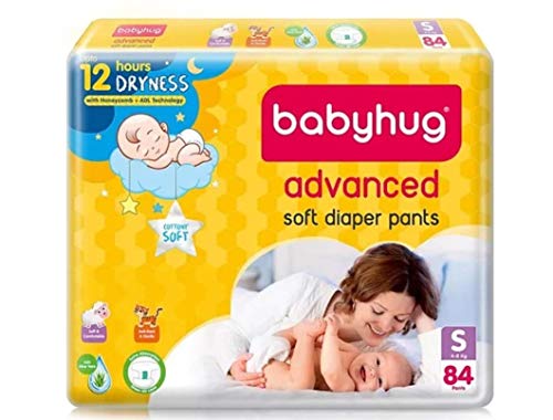 Image of Babyhug Advanced Soft Infant Diaper Pants, Small (4 To 8 Kg) - 84S Pack, 1 count