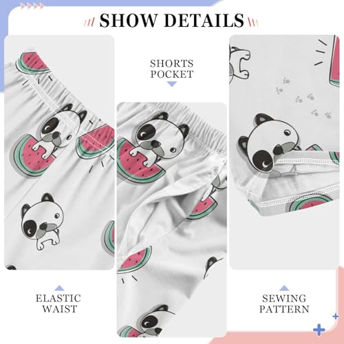 Boys' Pants Funny Dogs and Watermelon Long Bottoms Jogger Pants Elastic Waist Trousers with Pockets S-XL4