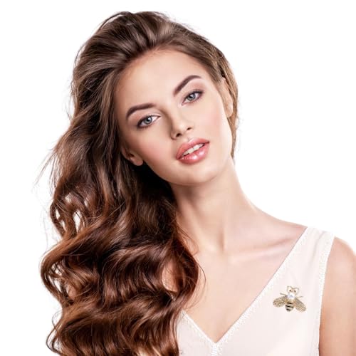 Image of 4 Pieces Honey Bee Brooch Lapel Pins for Women Crystal Insect Themed Bee Brooches with Faux Pearl Fashion Gift for Birthday Dating Party Anniversary