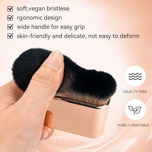 Tanning Brush Body Makeup Brush Kabuki Foundation Brush for Liquid Makeup Blending Brush Bronzer Brush for Blending Liquid, Cream, Concealer Tan Brush Applicator for Body & Leg Makeup - Image 4