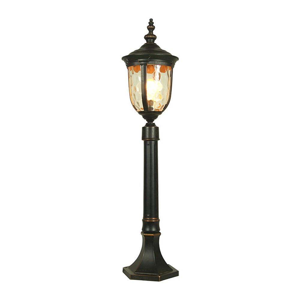 KXEcoLife European Style Post Lamps with Rippled Glass Shades - Outdoor Lighting Fixtures for Backyard, Garden, Driveways