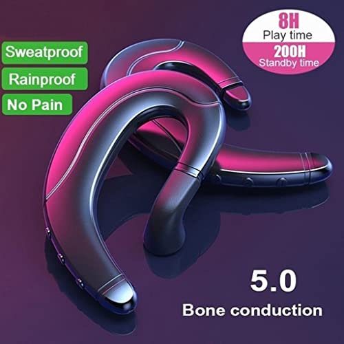 Image of F88 Bone Conduction Bluetooth Ear-Hook Single Headphone Blue|F88 Open-Ear Wireless Bluetooth Headset V5.0, Lightweight Ear-Hook Design with Mic, 10h Playtime, IPX5 Sweatproof, Safe Awareness