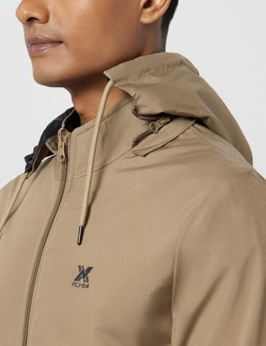 Image of Qube By Fort Collins Men's Polyester Standard Length Regular Fit Reversible Winter Jacket with Ribbed Cuffs & Hood - Warm, Stylish & Versatile