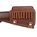 Tourbon Genuine Leather Buttstock Cheek Rest with Rifle Shell Holder - Left Handed