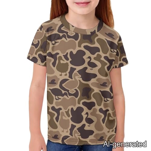 Image of Renewold Kids Novelty T-Shirt for Girls Boys Short Sleeve Crewneck Summer Tee Soft Breathable Graphic Shirt for Age 2-16