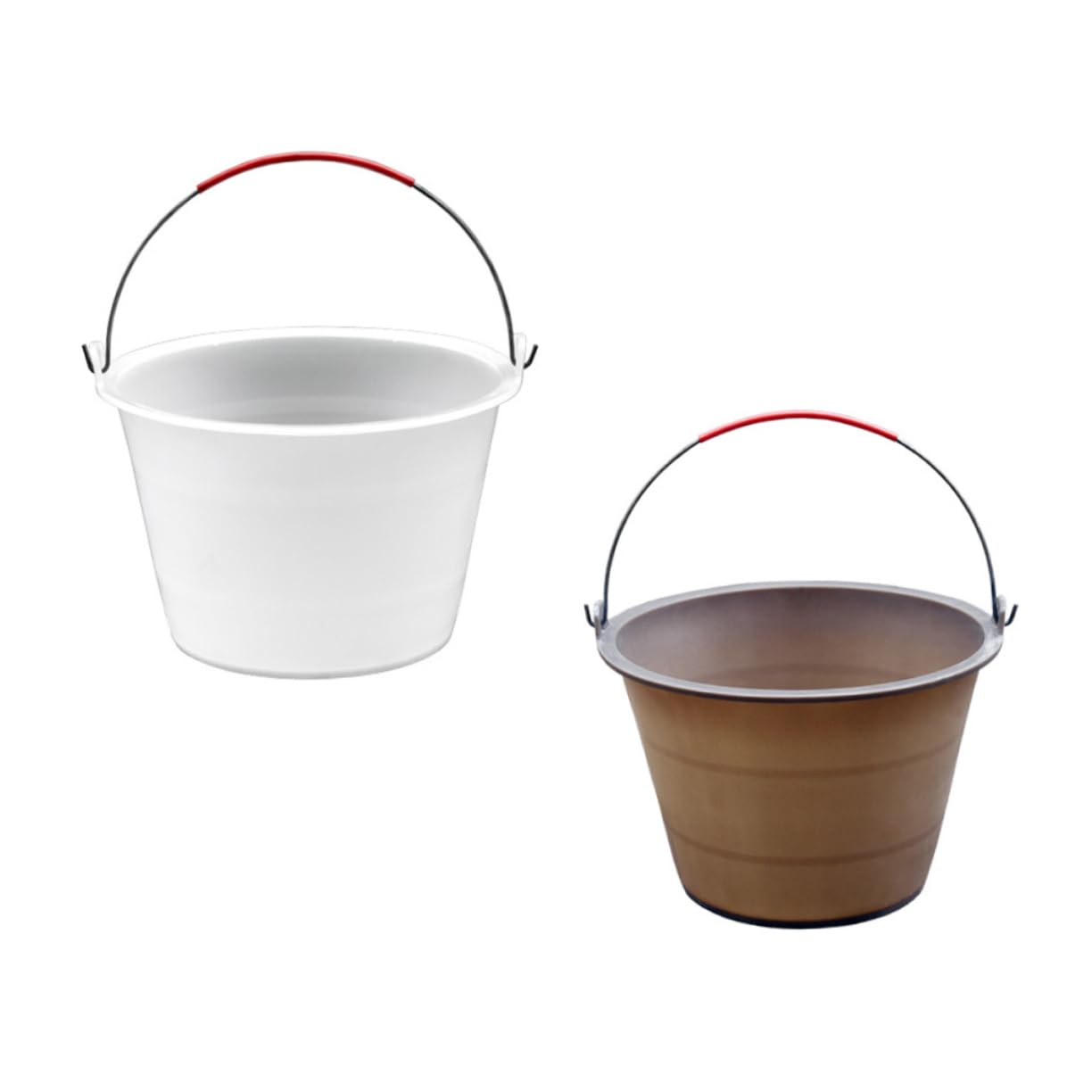 KALLORY 2pcs Plastic Storage Bucket Thicken Wear Resistant Cement Buckets for Construction Sites Multi Functional Lightweight Design for Trash and Cement Use