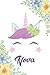Nova: unicorn Personalized Name, Lined Journal Notebook, 100 Pages, 6x9, Soft Cover, Matte Finish, Back To School, Preschool, Kindergarten, unicorn girls
