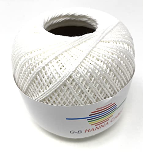 Hanna Cable,50 g,Häkelgarn,Filethäkelgarn,175m Lauflänge,NS2-2,5, (1010 weiß) Cover