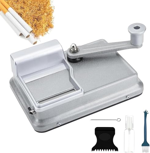 Zigarettenstopfmaschine Stopfmaschine für Zigaretten 8mm Knopf Zigarettenstopfer Manuell drehmaschine zigaretten mit Zubehör für einfache und konsistente Zigarettenherstellung
