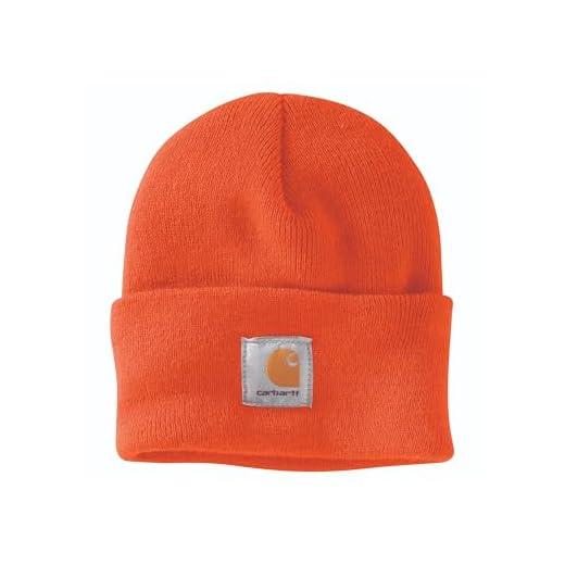 Carhartt Men's Knit Cuffed Beanie, Bright Orange, One Size