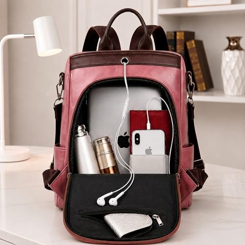 Image of VISMIINTREND Backpack Bags for Women | Rakhi Gift for Sister | Vegan Leather Laptop Bag for Women Office, Backpack for College, Daily Travel Bagpack - Rakshabandhan Gift For Sister