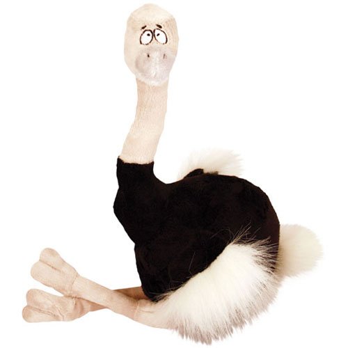 DogitLoopies Fat Ostrich Medium Plush Squeak Toy for Small to Medium Dogs