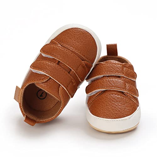 Image of Clowora Baby Boys Girls Shoes Non-Slip Rubber Sole Sneakers Infant First Walking Toddler Crib Shoes Newborn Loafers Flats.