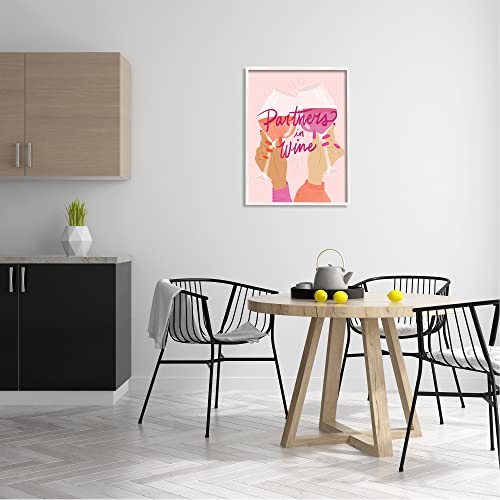 Image of Stupell Industries Wine Partners Text Glam Sassy Friends Calligraphy, Design by EmmaKisstina