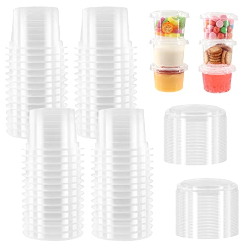 Annhao 60 Pièces Transparent Pots à Sauce en Plastique 100ML, 4OZ Petit pot conservation, 100%...