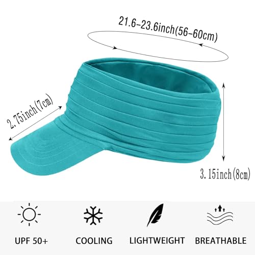 Image of Sports Sun Visor for Men Women UV Protection Lightweight Packable Stretchy Hats for Running, Tennis, Golf