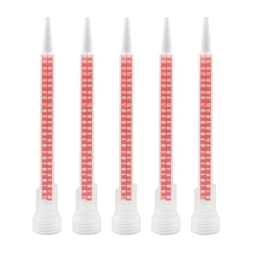 Square Static Mixing Nozzle Epoxy Mixing Nozzle FMQ08-24L Mixing Tube AB Glue Gun Applicator, Pack of 10